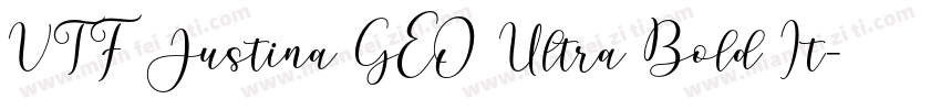 VTF Justina GEO Ultra Bold It字体转换